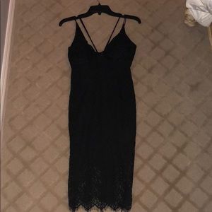 Black lace dress